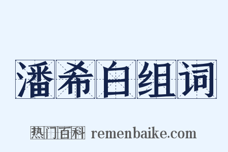 潘希白组词是什么意思的图片